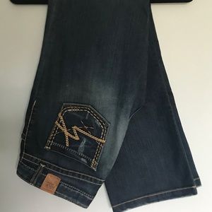 BKE Dark Stressed Kate Jeans